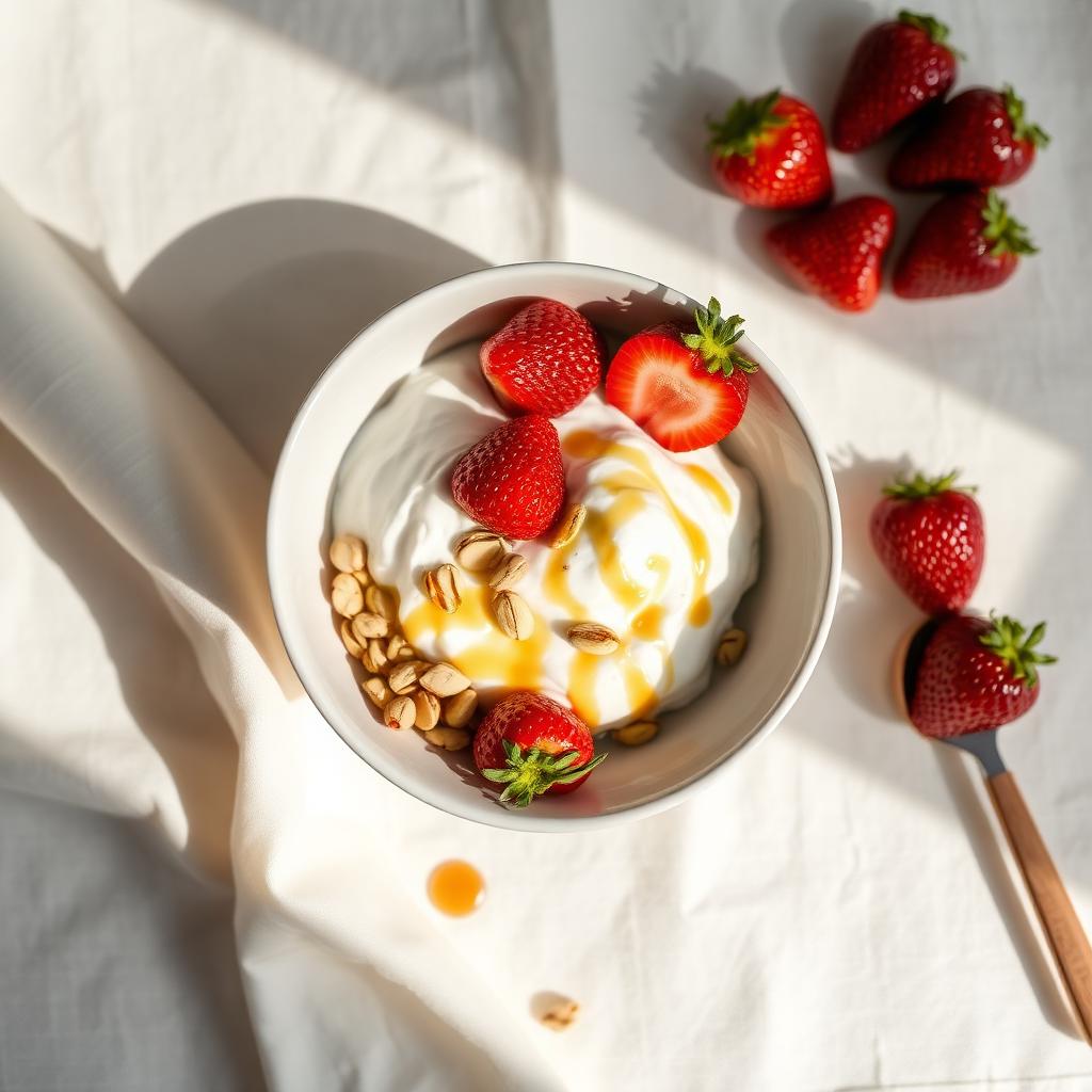 Bowl de yogurt griego con pistache