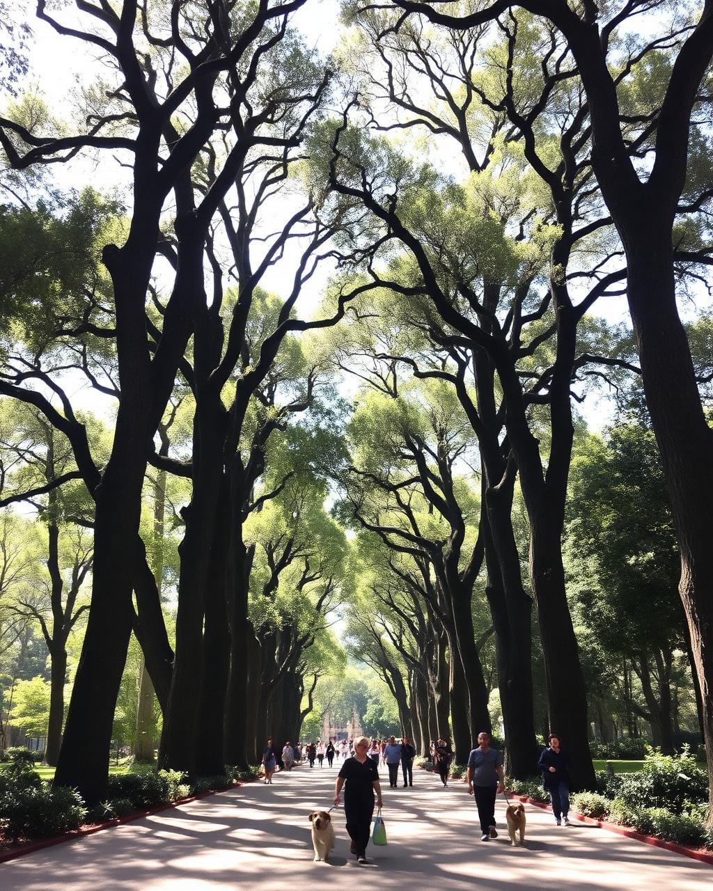 Parque México al atardecer